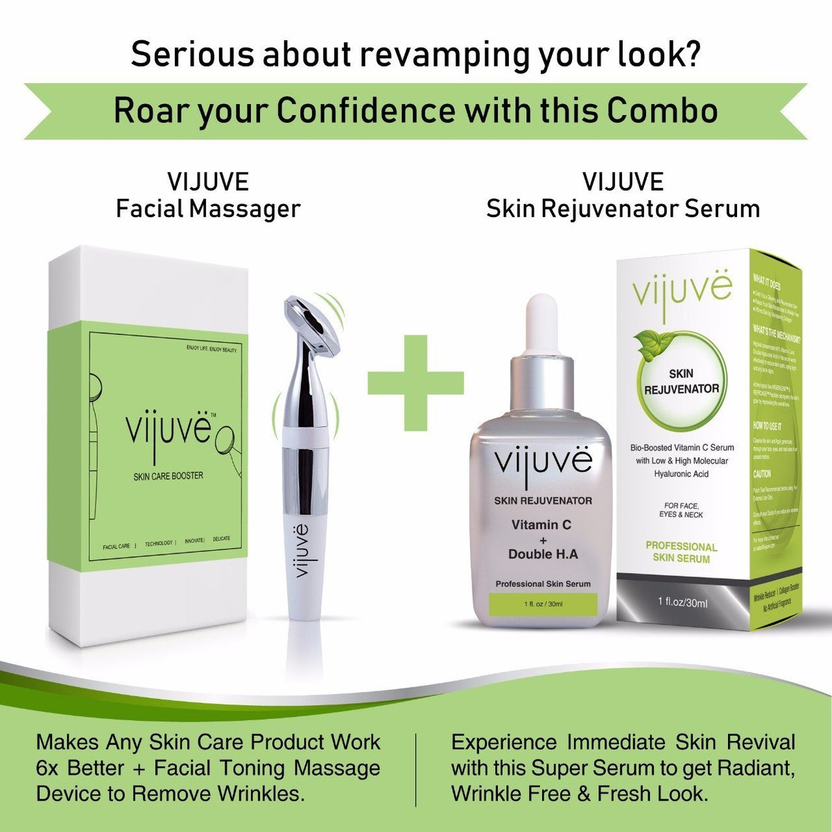 Vijuve Vitamin C Face Serum with Double Hyaluronic Acid and Collagen